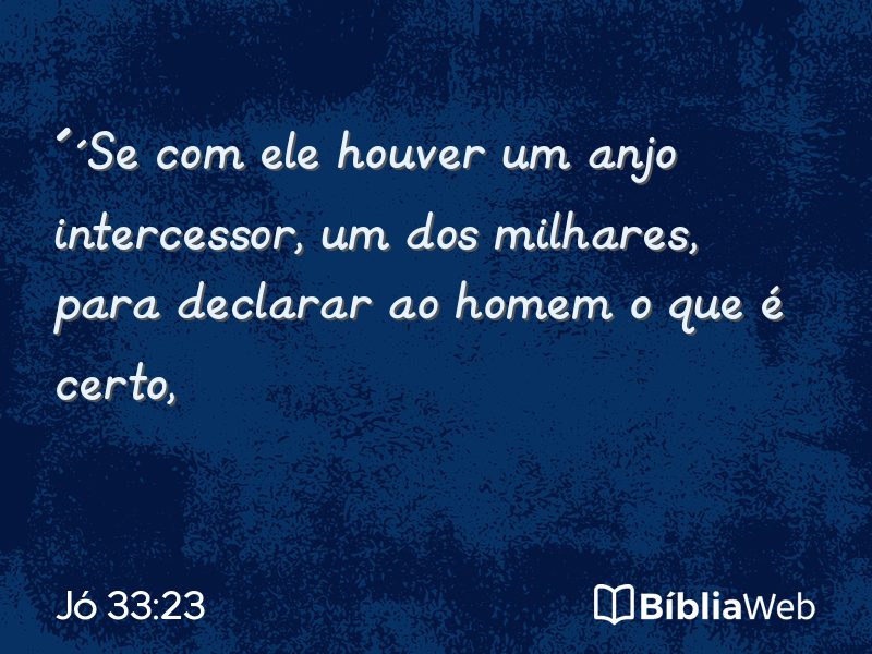 Jó 33:23 em imagem para compartilhar