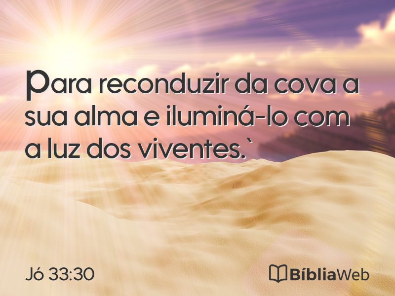 Jó 33:30 em imagem para compartilhar