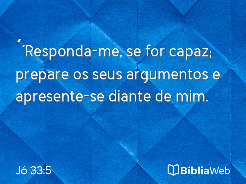 Jó 33:5 em imagem para compartilhar