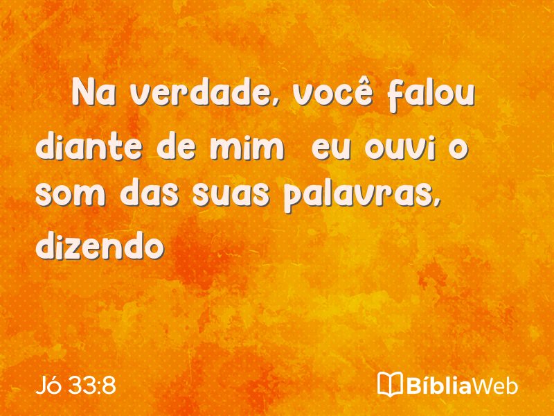 Jó 33:8 em imagem para compartilhar