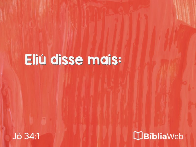 Jó 34:1 em imagem para compartilhar