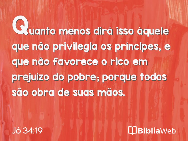 Jó 34:19 em imagem para compartilhar