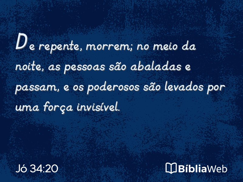 Jó 34:20 em imagem para compartilhar