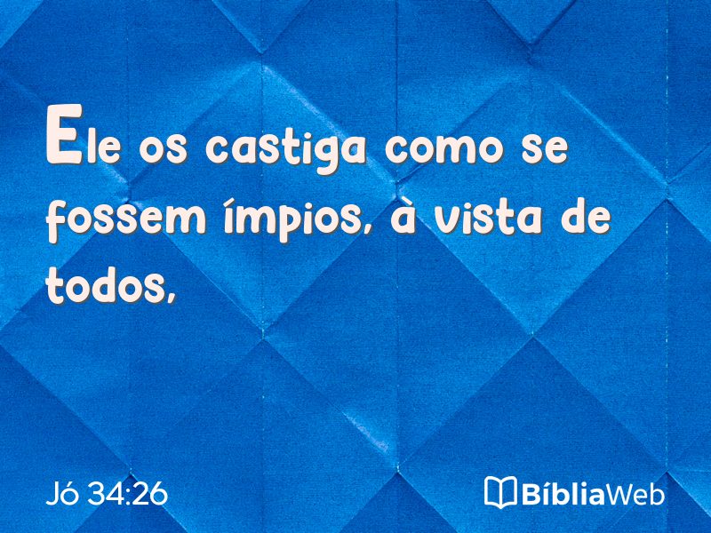 Jó 34:26 em imagem para compartilhar