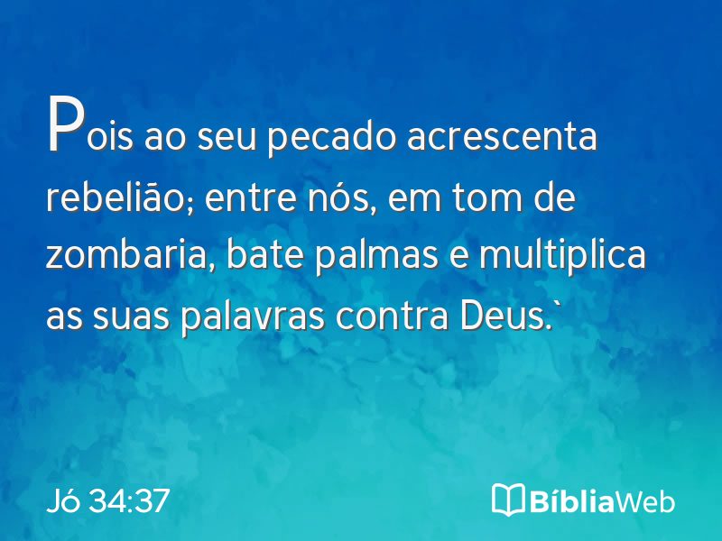 Jó 34:37 em imagem para compartilhar