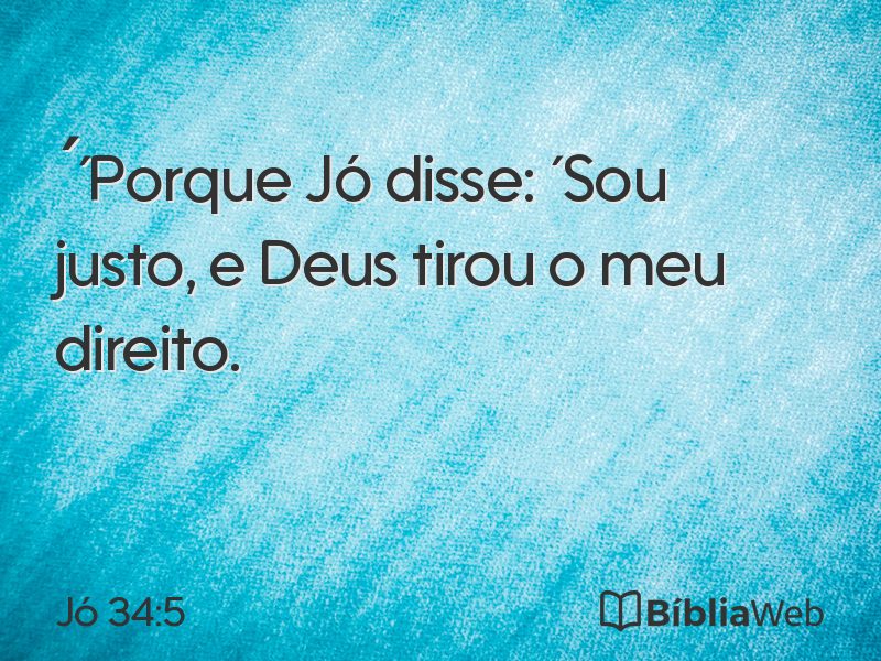 Jó 34:5 em imagem para compartilhar