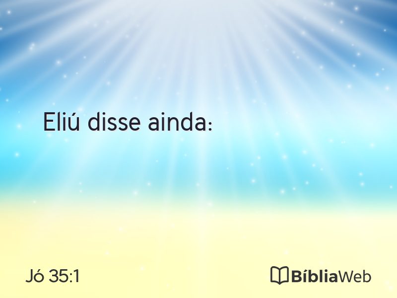 Jó 35:1 em imagem para compartilhar