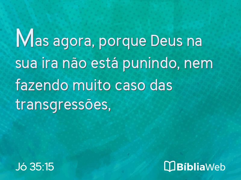 Jó 35:15 em imagem para compartilhar