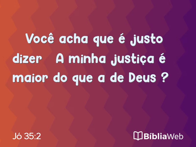 Jó 35:2 em imagem para compartilhar