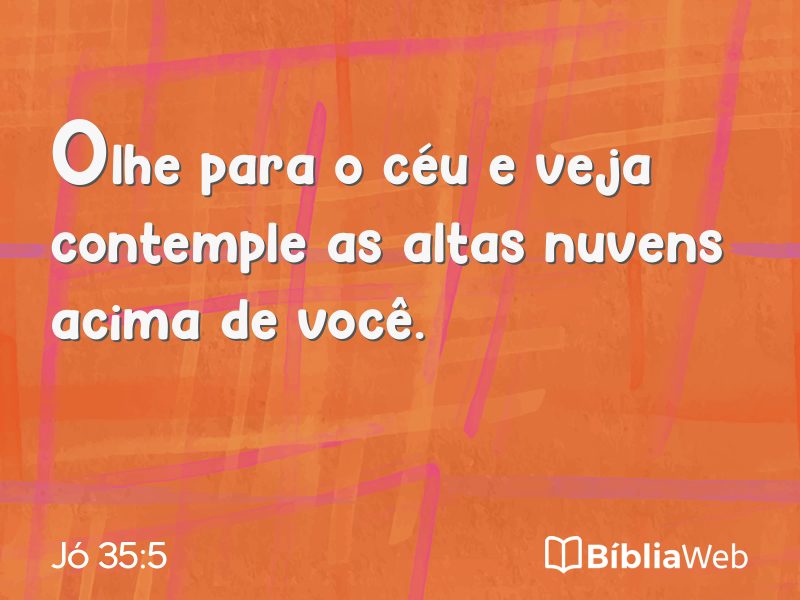 Jó 35:5 em imagem para compartilhar