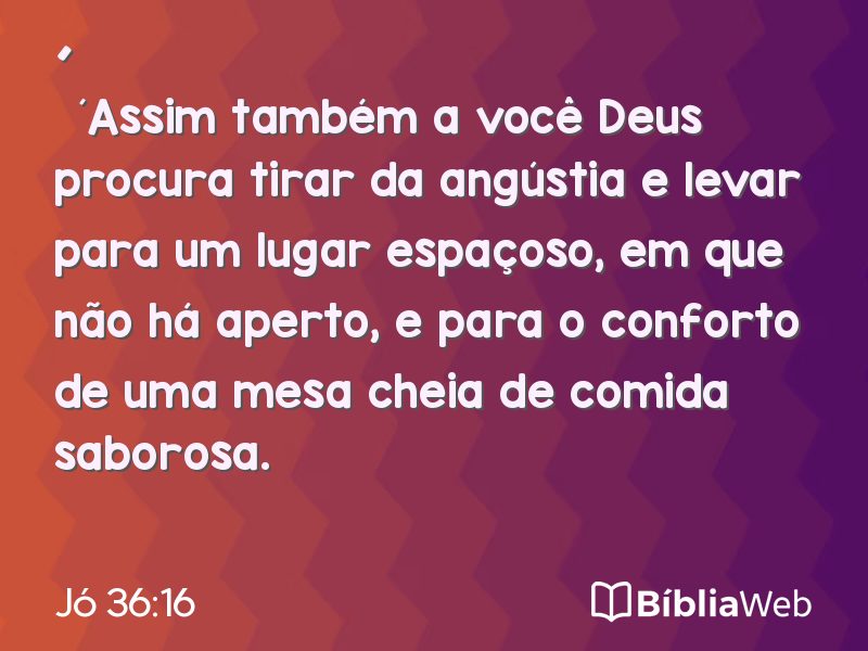 Jó 36:16 em imagem para compartilhar