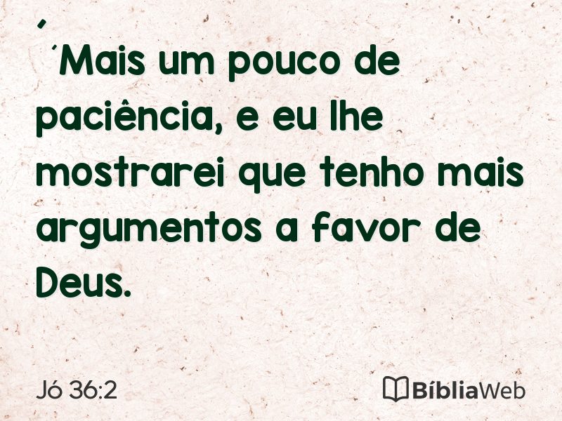 Jó 36:2 em imagem para compartilhar