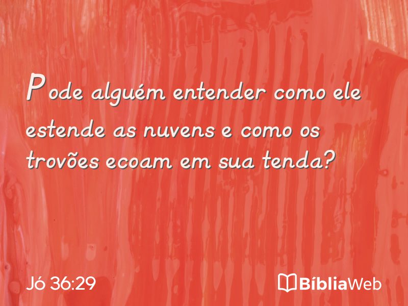 Jó 36:29 em imagem para compartilhar