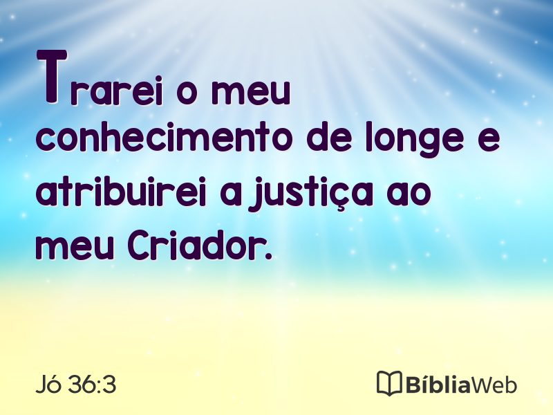 Jó 36:3 em imagem para compartilhar