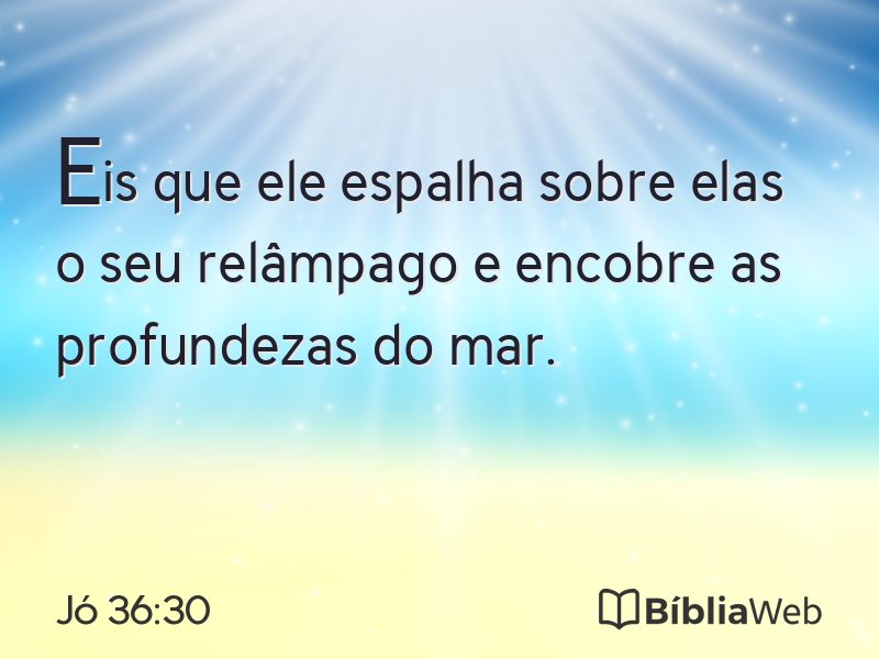 Jó 36:30 em imagem para compartilhar
