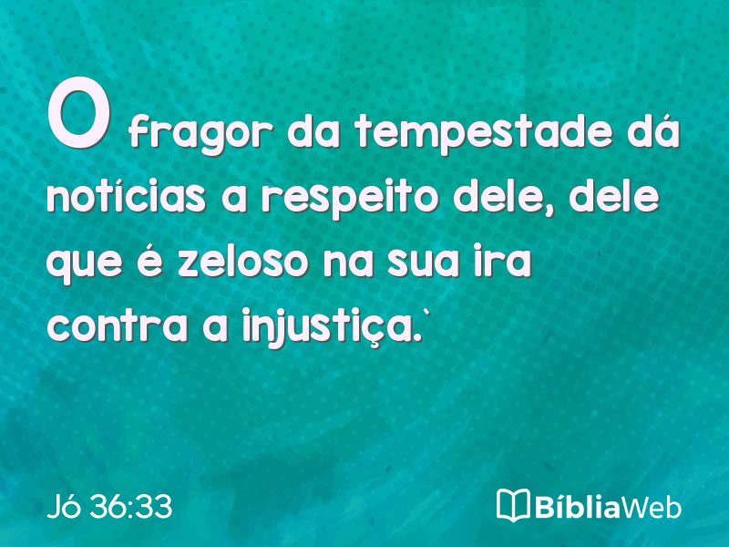 Jó 36:33 em imagem para compartilhar