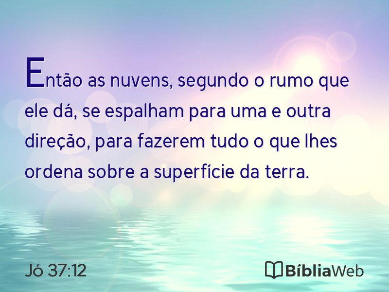 Jó 37:12 em imagem para compartilhar