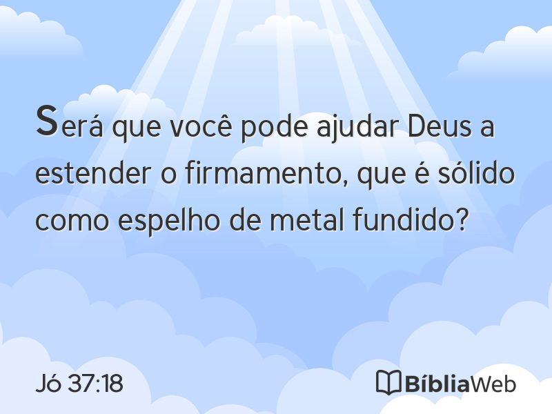 Jó 37:18 em imagem para compartilhar