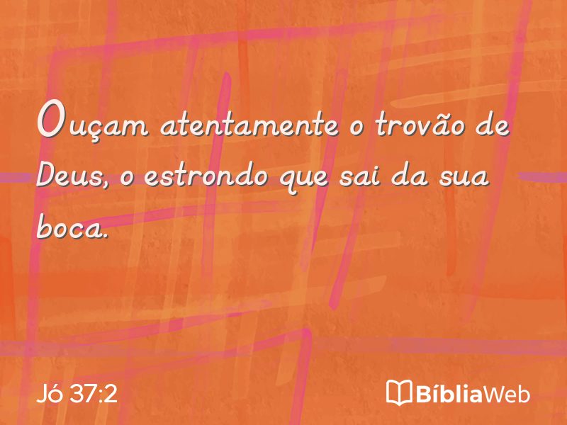 Jó 37:2 em imagem para compartilhar