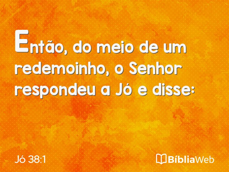 Jó 38:1 em imagem para compartilhar