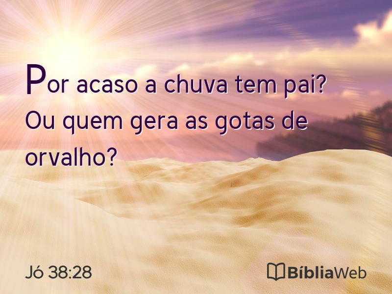 Jó 38:28 em imagem para compartilhar