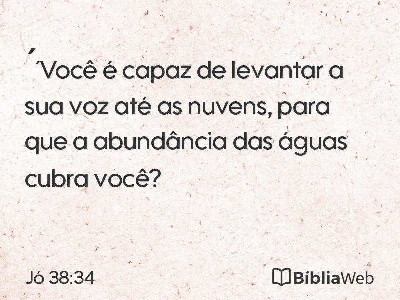 Jó 38:34 em imagem para compartilhar
