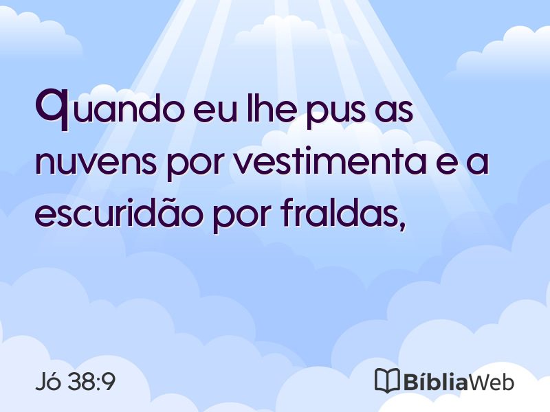 Jó 38:9 em imagem para compartilhar