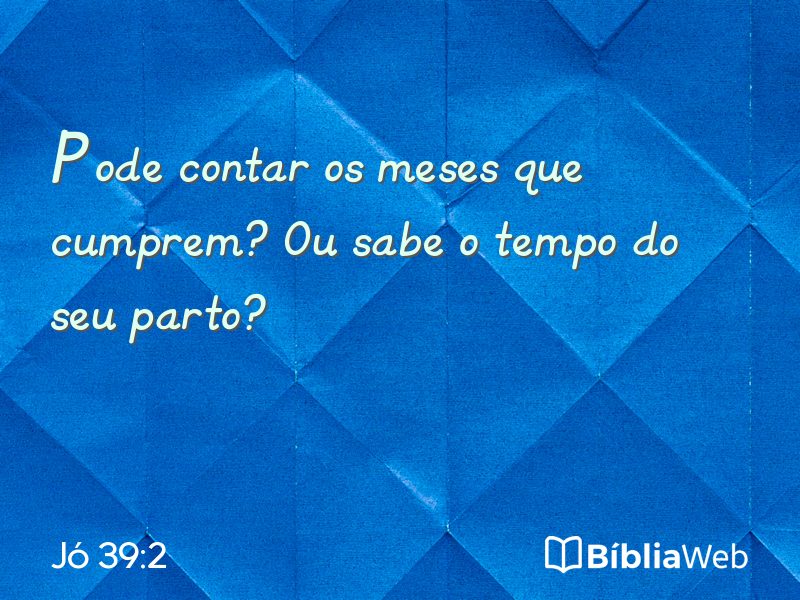 Jó 39:2 em imagem para compartilhar