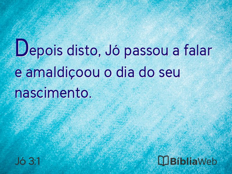 Jó 3:1 em imagem para compartilhar