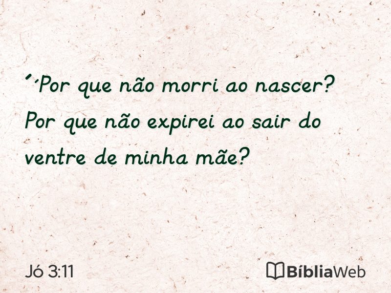 Jó 3:11 em imagem para compartilhar