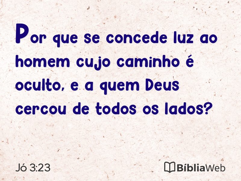 Jó 3:23 em imagem para compartilhar