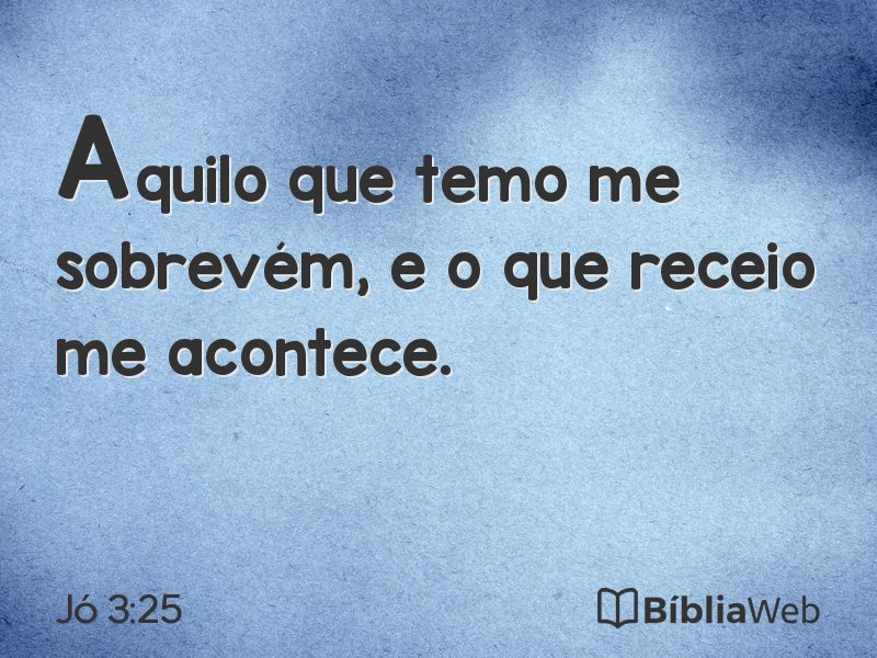 Jó 3:25 em imagem para compartilhar