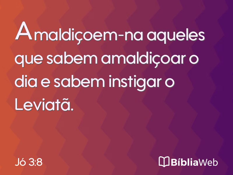 Jó 3:8 em imagem para compartilhar