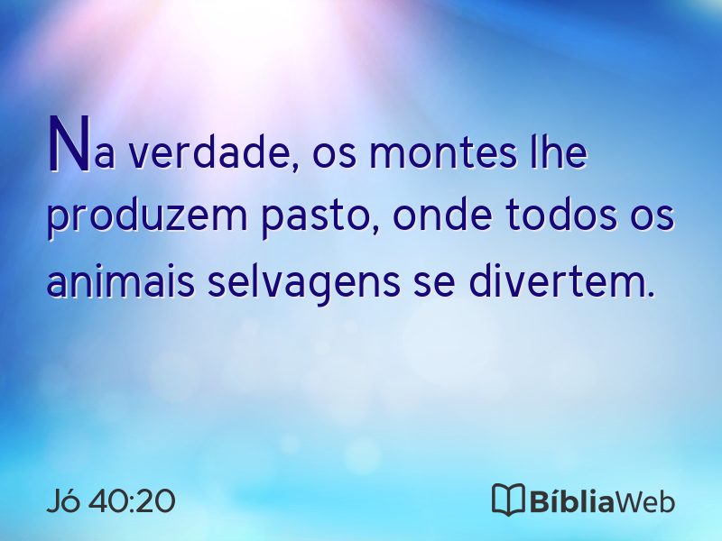 Jó 40:20 em imagem para compartilhar