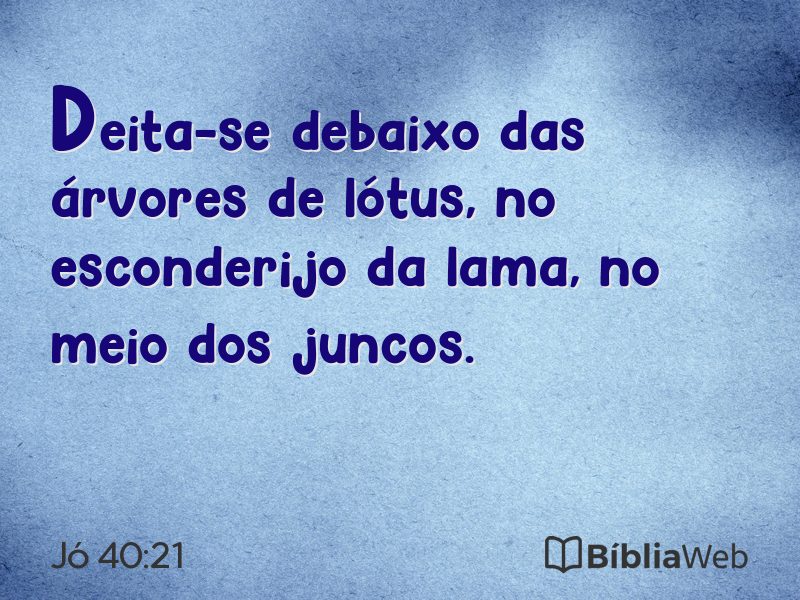 Jó 40:21 em imagem para compartilhar