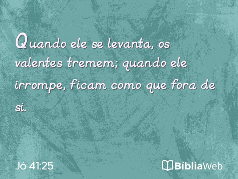 Jó 41:25 em imagem para compartilhar