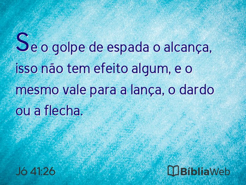Jó 41:26 em imagem para compartilhar