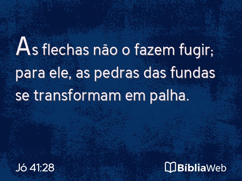 Jó 41:28 em imagem para compartilhar