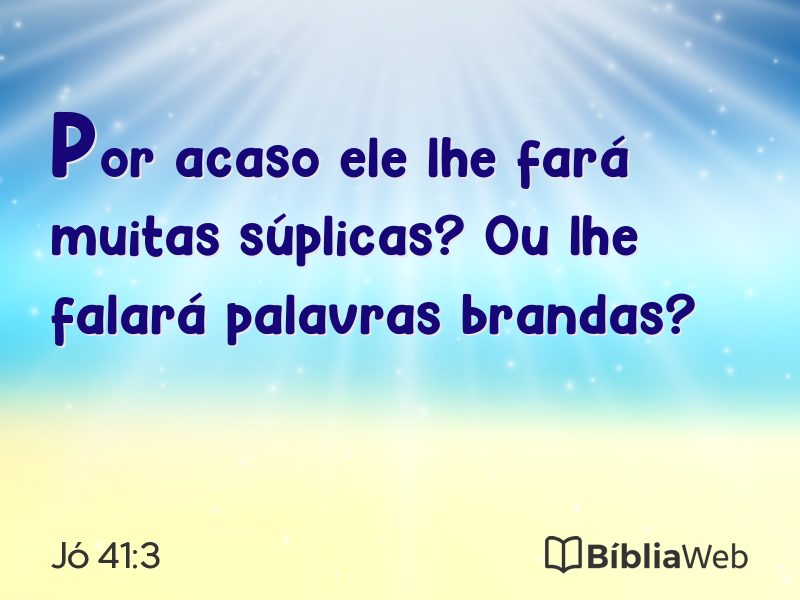Jó 41:3 em imagem para compartilhar