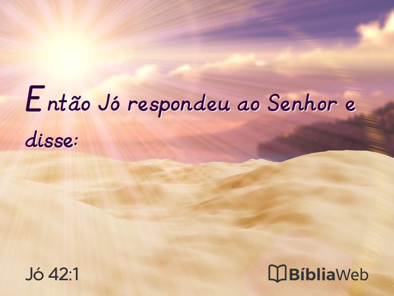 Jó 42:1 em imagem para compartilhar