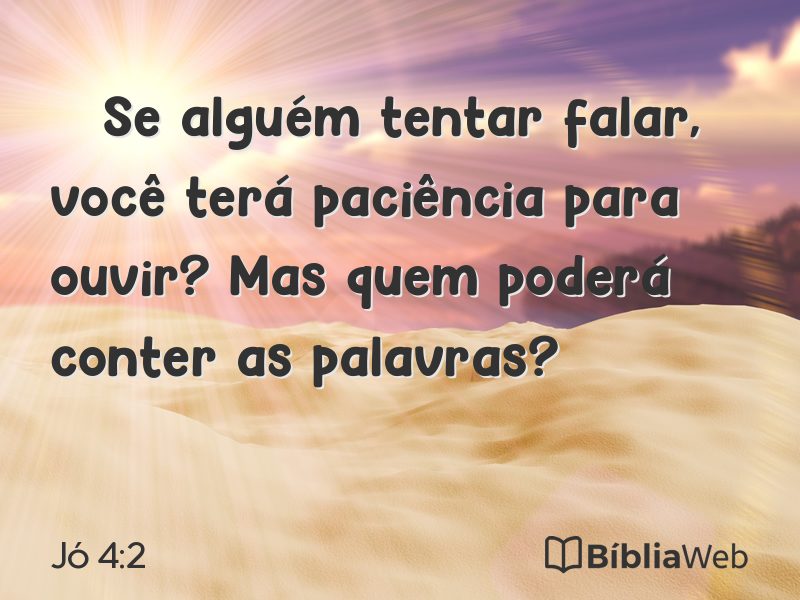 Jó 4:2 em imagem para compartilhar