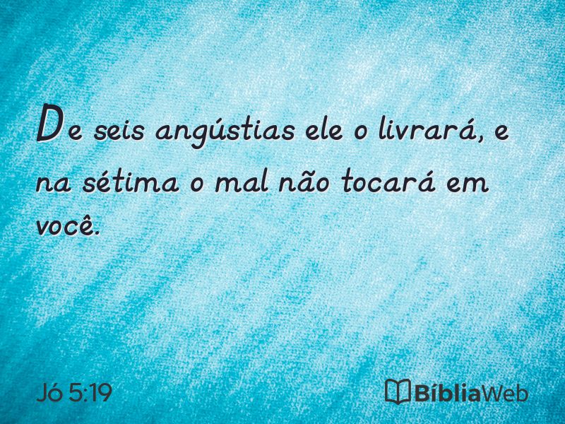 Jó 5:19 em imagem para compartilhar