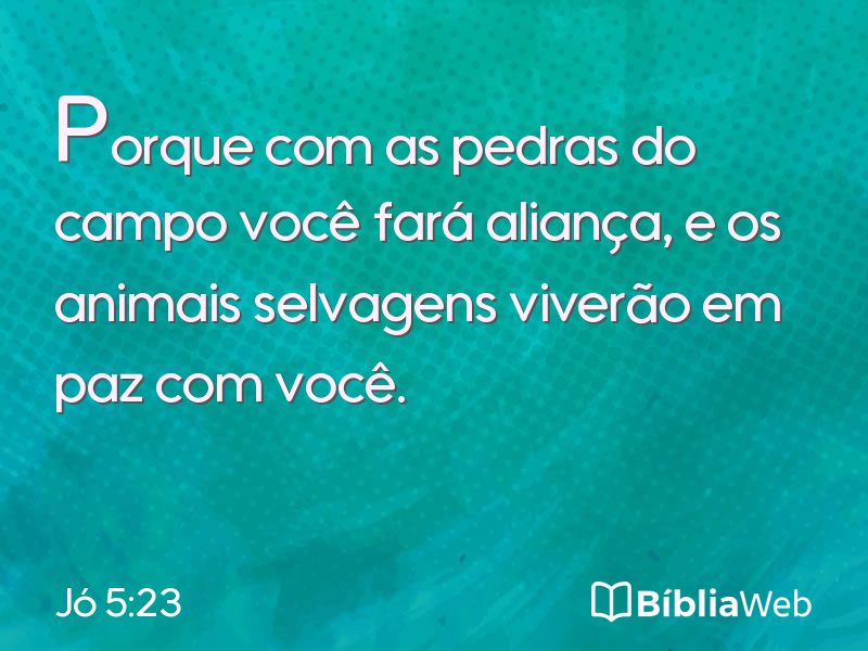 Jó 5:23 em imagem para compartilhar