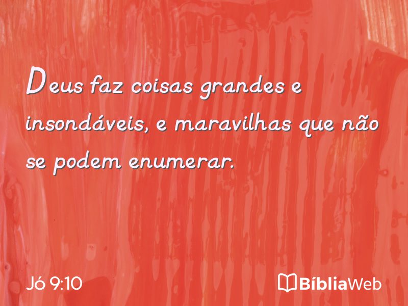 Jó 9:10 em imagem para compartilhar