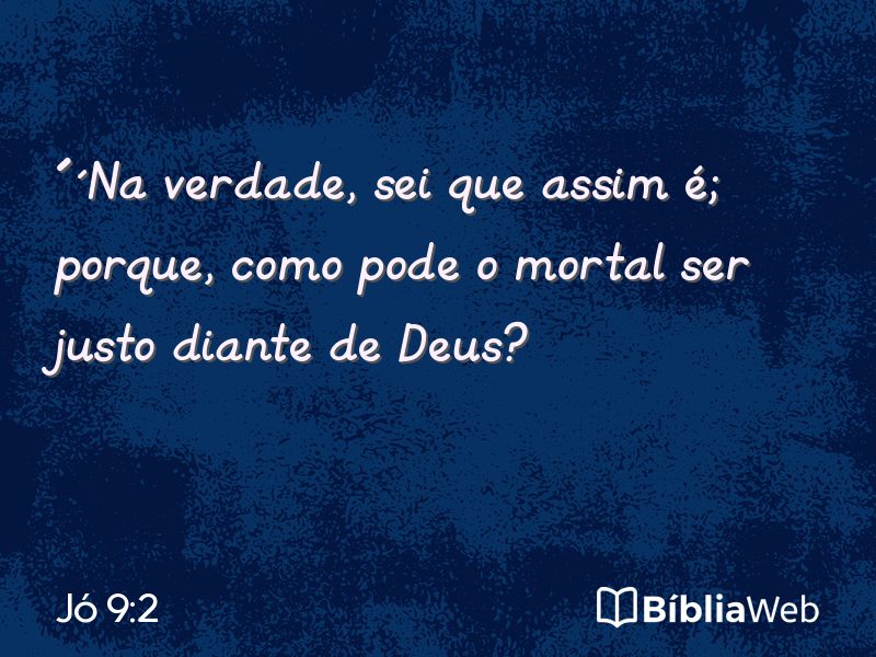 Jó 9:2 em imagem para compartilhar