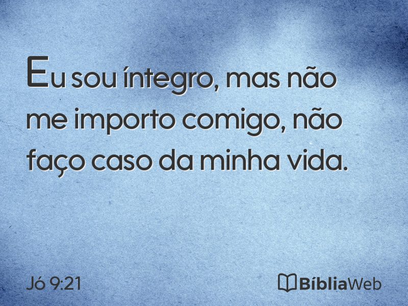 Jó 9:21 em imagem para compartilhar