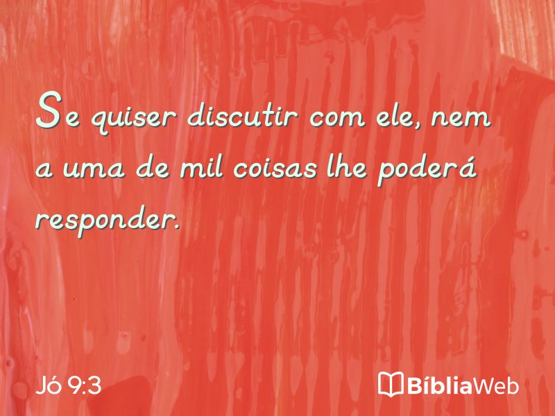 Jó 9:3 em imagem para compartilhar