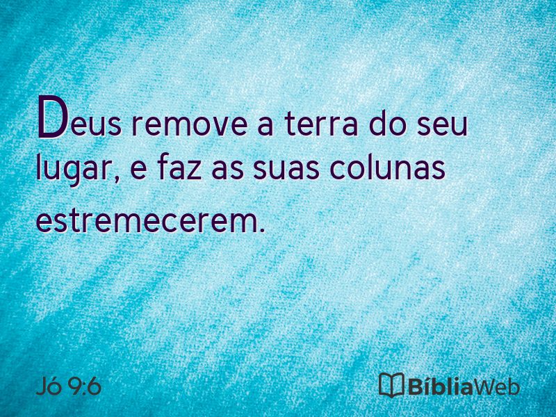 Jó 9:6 em imagem para compartilhar