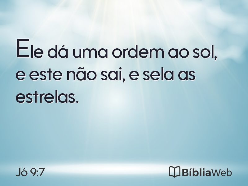 Jó 9:7 em imagem para compartilhar