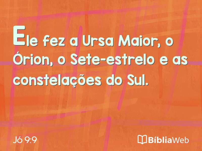Jó 9:9 em imagem para compartilhar